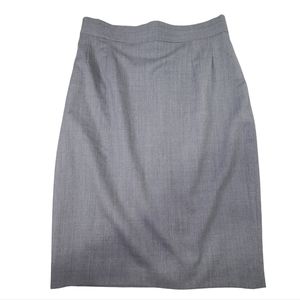 ESCADA Gray Pencil Skirt Wool  Sz 36